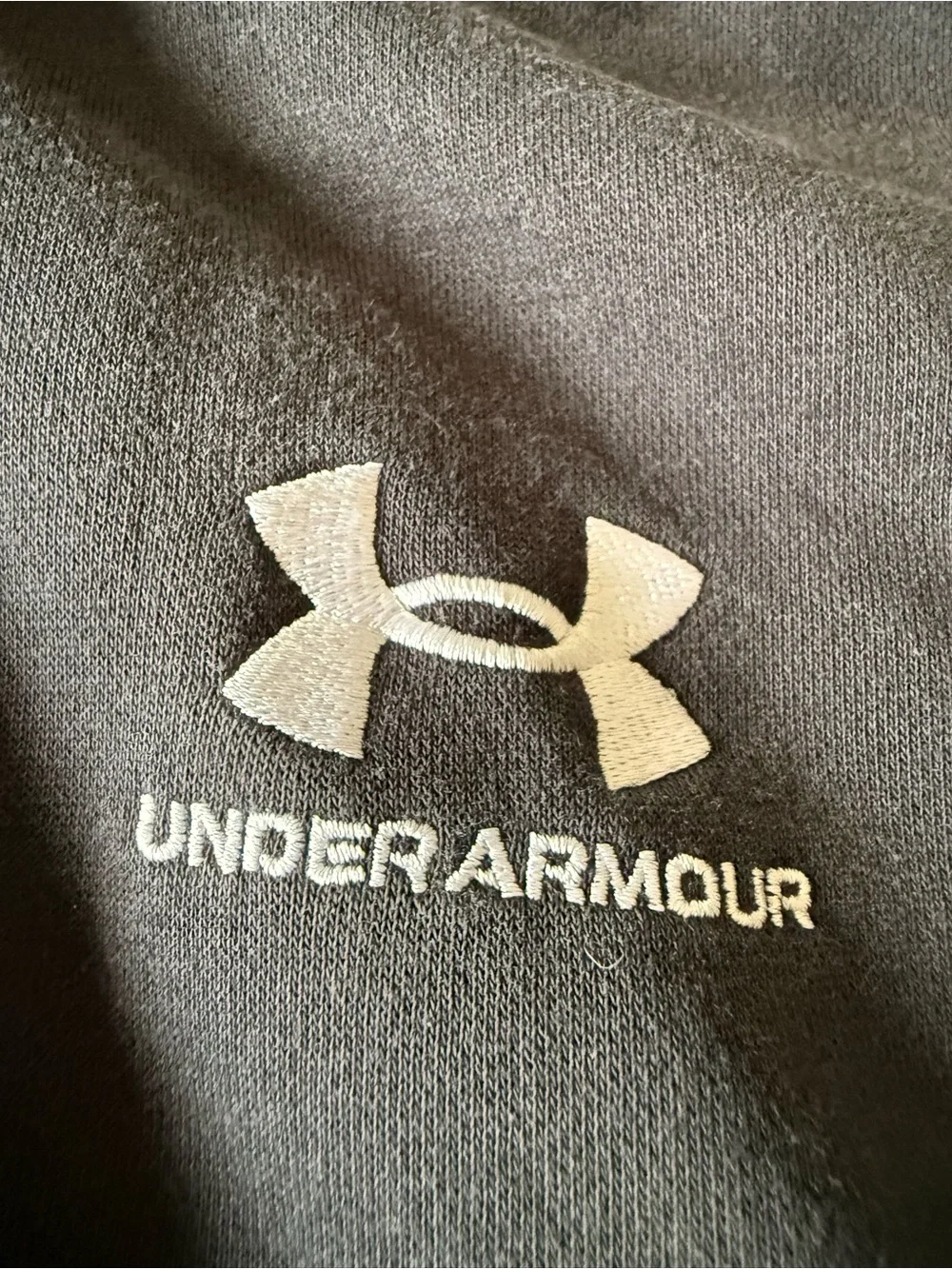 Under Armour Men's Charcoal Hooded Pullover with Logo